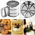 thumbnail image 4 of Flour Sifter, Stainless Steel Hand Crank 3 Cup Sifter, 4 Wire Agitator, 4 of 4