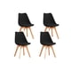 thumbnail image 1 of Set De 4 Sillas De Comedor Eames Modernas Komfort Color Negro, 1 of 5