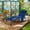 Dark Blue, variant on Outsunny Folding Chaise Lounge Chair Outdoor Tanning Chair with 5-Level Adjustable Back, Side Table, Pillow, Pocket for Yard, Beach, Pool, Dark Blue