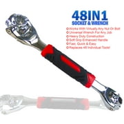 Universal Hand Wrench 48 Tools in One Socket Ratchet - 360 Degree Rotating Head Works Any Size Standard or Metric - 5 Star Super Deals