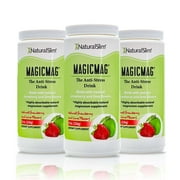NaturalSlim MagicMag Magnesium Citrate Powder - 3 Pack - Anti Stress Drink Mix - 8oz