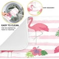 thumbnail image 2 of SKYSONIC Dish Drying Mat for Kitchen Counter Flamingo Hibiscus Striped Eco Friendly Drying Mat - Easy to Clean Heat Resistant Dish Mat - 18x24, 2 of 6