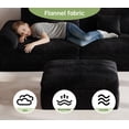 thumbnail image 6 of YVDNHP L Shaped Couch Boneless Modular Sectional Sofa, Comfy Flannel Fabric 2-Seater Deep Seat Cloud Sofa with Footrest, for Living Room, Apartment, Office, No Assembly Required, Black, 6 of 8