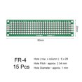 thumbnail image 2 of 2x8cm Double Sided Universal Printed Circuit Board for DIY Soldering 15pcs, 2 of 3