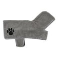 thumbnail image 2 of Bone Dry Gray Embroidered Paw X-Small Pet Robe, 2 of 5