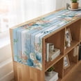 thumbnail image 6 of Table Runners 70 Inches Long Dress Scarves, Blue Beach Coastal Farmhouse Coffee/Dining/Kitchen Table Decor, Holiday Table Runner, Summer Nautical Coral Shell Botanical Vintage 13x70 Inch, 6 of 9