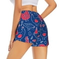 thumbnail image 3 of Bixox Women's Chicken and Rooster pattern 2 in 1 Running Shorts - Lightweight Athletic Workout Gym Yoga Shorts Liner with Pockets - Large, 3 of 7