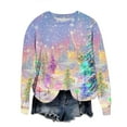 thumbnail image 5 of Christmas Sweatshirts Women Graphic Printed Xmas Funny Tee Shirt Plus Size Holiday Tops Loose Crewneck Pullovers (L, Multicolor), 5 of 5