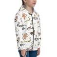 thumbnail image 5 of Kdxio Snake Pattern Kids Boys Girls Zip Up Hoodie 3D Printed Hooded Sweatshirt Hoody Coat with Pocket 7-12 Y-Medium, 5 of 6