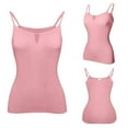 thumbnail image 3 of QLEICOM Tank Tops for Women, Women's Summer Tank T-shirts Built in Shelf Bra Spaghetti Strap Camisole, Solid Color Casual Loose Round Neck Sleeveless Blouse Tops, 3 of 6