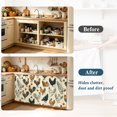 thumbnail image 4 of Farm Rooster Cabinet Curtains for Kitchen 35"W x 35"L, Country Watercolor Brown Blue White Chicken Sunflower Laundry Sink Cabinets Magic Tape Short Curtain Privacy Panel for Bathroom Vanity Cabinets, 4 of 9
