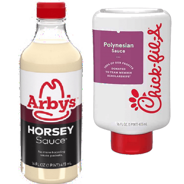Arby's Horsey Sauce & ChickfilA Polynesian Sauce, Variety 2Pack 16