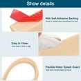 thumbnail image 4 of REGALWOVEN Collapsible Shower Barrier Stopper T-shape Water Splash Guard Blocker for Bathroom Khaki 39 Inch, 4 of 6