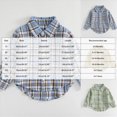 thumbnail image 3 of WXFAZCVU Baby Boy Clothes Plaid Flannel Shirt Toddler Button Down Jacket Coat Fall Outfits Size 12-18 Months, 3 of 4