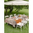 thumbnail image 3 of Outdoor Tablecloth with Umbrella Hole and Zipper, Orange Grey Fall Rectangle Table Cloth 60x84 Inch Waterproof Tablecloth, Thanksgiving Botanical Farmhouse Rustic Picnic Table Cover for Patio Camping, 3 of 7