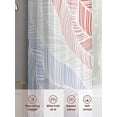thumbnail image 6 of Ombre Orange Blue Sheer Curtains 96 Inch Length 2 Panels Set Window Treatments, Summer Coastal Ocean Sea Beach Wave Rod Pocket Semi Curtains for Living Room/Bedroom/Kitchen Décor, 104"W x 96"L, 6 of 7