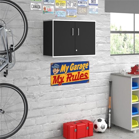 Build Small Cabinet - SystemBuild Apollo Wall Cabinet, Black