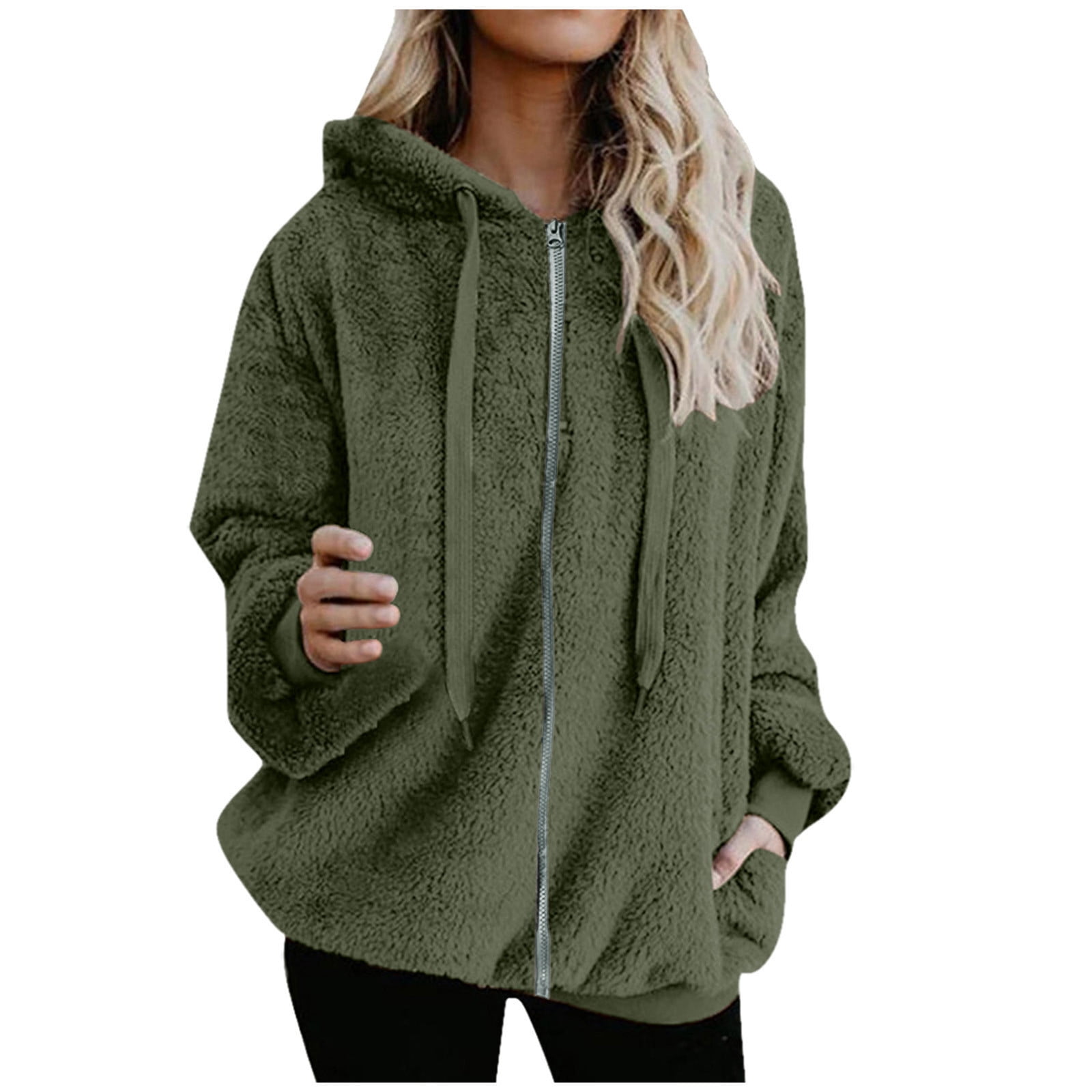 Womens Casual Fleece Long Hoodie Dress Cats and Tats Outer Jacket with Pockets 