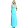 thumbnail image 6 of Evanese Women's Elegant Cross Tie Halter Long Formal Party Dress, 6 of 6