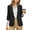 Black, variant on Women's Solid Blazers For Women Business Casual 3/4 Sleeve Lapel Open Front Suit Jacket Work Blazer With Pockets
