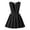 Black, variant on Girls' School Uniform V-Neck Jumper Dress Pleated Pull-on Scooter Skirt (Red 12-13 Years)