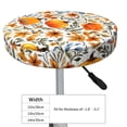 thumbnail image 4 of Naloa Autumn Pumpkin Blossoms Round Bar Stool Cushion Cover 12-14 inch, Fits Kitchen, Office, Restaurant Chairs - {sizeName}14 inch, 4 of 7
