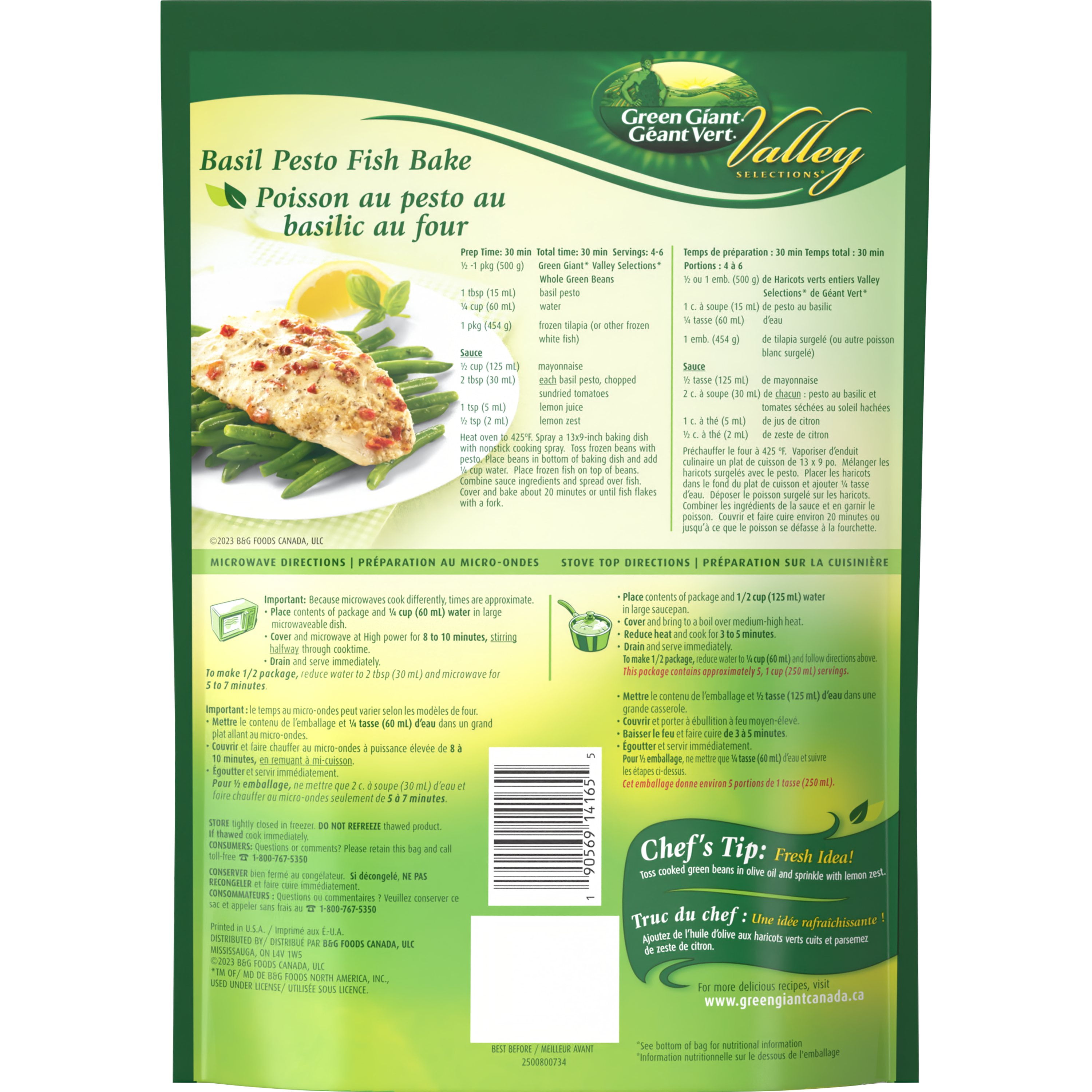 Green Giant Valley Selections* Whole Green Beans, 500 g