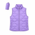 thumbnail image 6 of Women's Puffer Vest Wave Pattern Quilted Ultra-Thin Zip-up Sleeveless for Travel & Commute Vest, 6 of 8