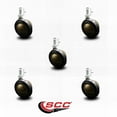 thumbnail image 2 of 2.25 Inch Antique Soft Tread Ball Caster – 3/8 Inch Threaded Stem – Set of 5, 2 of 2