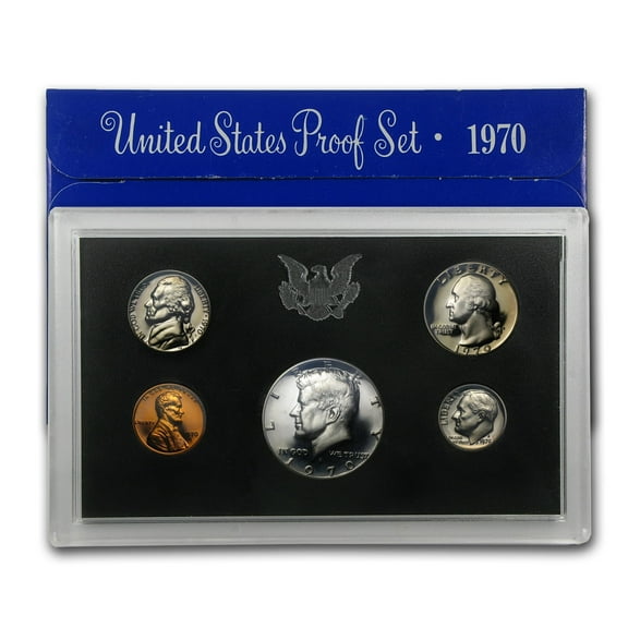 U.S. Mint 1970 U.S. Proof Set Coins, Silver Bronze