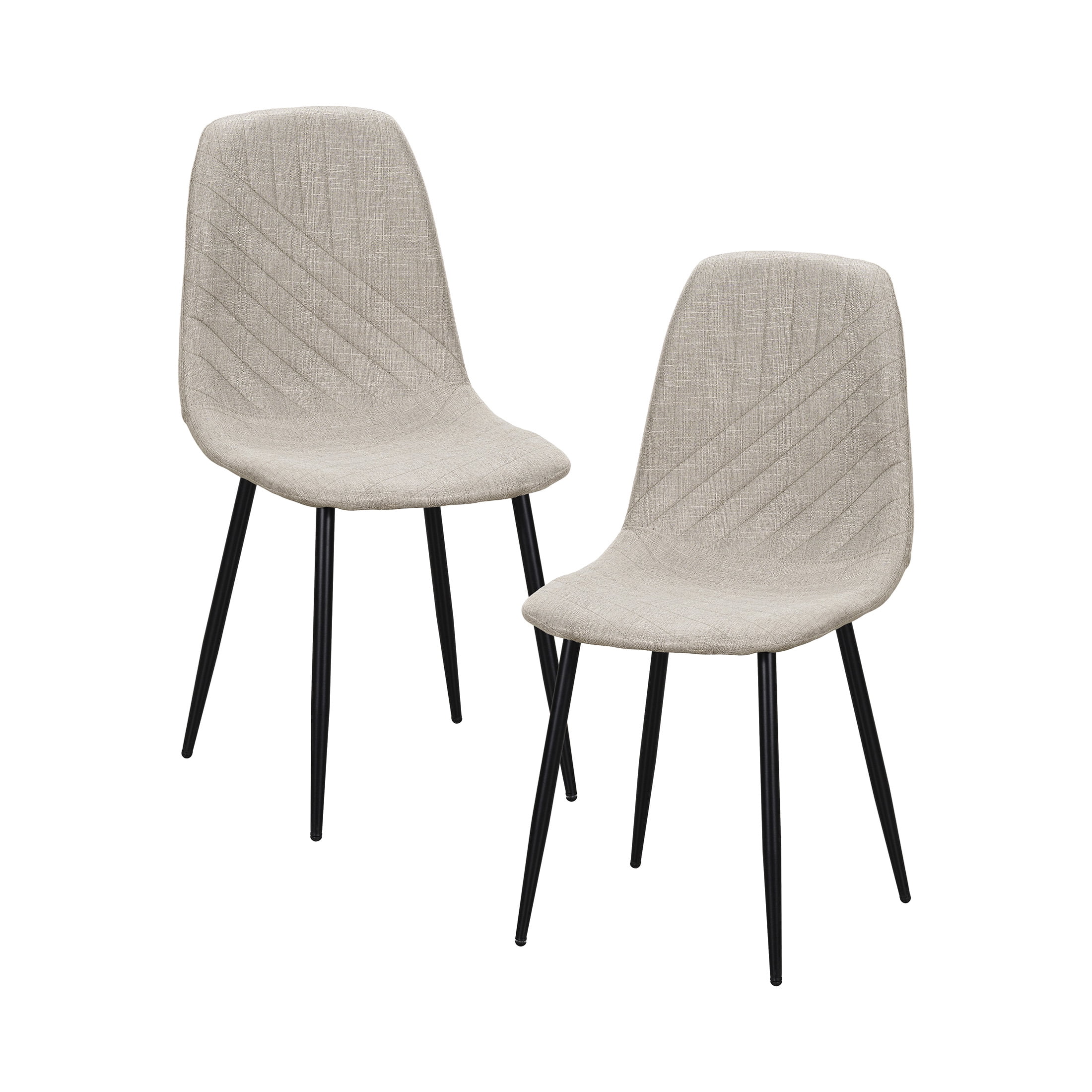 OakvillePark Ella Contemporary Textured Fabric Dining Side Chairs, Taupe (Set of 4)