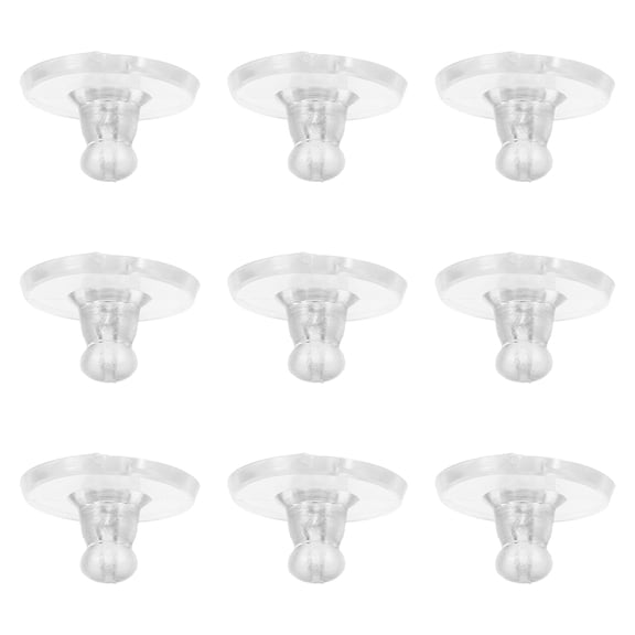 AURARMLET 500Pcs Earrings Backs Secure Transparent Silicone For Women Men