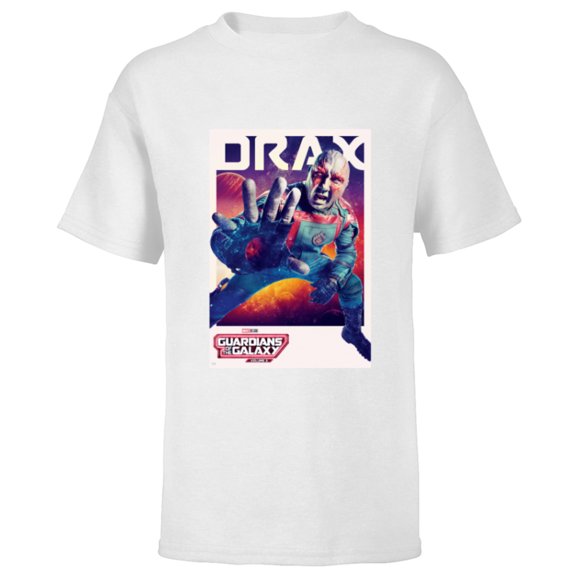 Marvel Guardians of the Galaxy Volume 3 Drax Poster - Short Sleeve T-Shirt for Kids - Customized-White