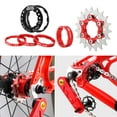 thumbnail image 3 of Lightweight Bike 19T Single Cassette Spacers Adapter Sprocket Freewheel Refit Parts Equipment - Red, 3 of 9
