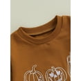 thumbnail image 6 of Suealasg Newborn Baby Boys Girls Halloween Sweatshirt Romper Long Sleeve Witch Pumpkin Print Bodysuit 3 6 12 18 Months Infant Halloween One Piece Clothes, 6 of 8