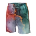 thumbnail image 4 of Logiee Colorful Abstract Waves Print Mens Swim Trunks Quick Dry Board Shorts,Breathable Hawaii Beach Shorts Swimwear Bathing Suits-Medium, 4 of 6