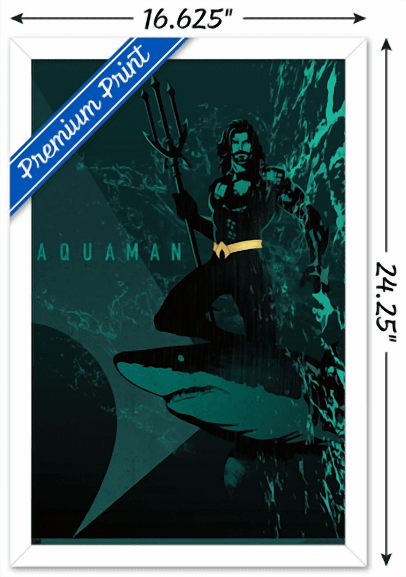 DC Comics: Dark Artistic - Aquaman Wall Poster, 14.725" x 22.375" Framed