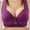 Purple, variant on Naughtyhood Women's Bra Soild Wire Free UnderwearBra Classic Everyday Easy-On Back Buckle Pendant Underwear