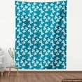 thumbnail image 4 of Ambesonne Floral Fabric by the Yard Upholstery, Continuous Growing Flowers, 1 Yard, Sea Blue and Pastel Green, 4 of 5