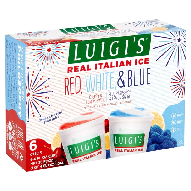 Luigi's Cherry & Lemon and Blue Raspberry & Lemon Swirl Real Italian