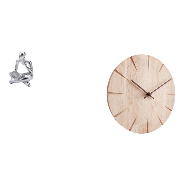 Figura de lector abstracto,Estatua de pensador abstracto,arte,manualidades,decoraciones,Reloj de pared redondo,Reloj de pared de madera maciza para decoración de sala de estar,Reloj de pared