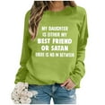 thumbnail image 2 of Ladies Fashion Casual Solid Color Loose Long Sleeved Letter Printed Round Neck Hoodie, 2 of 2