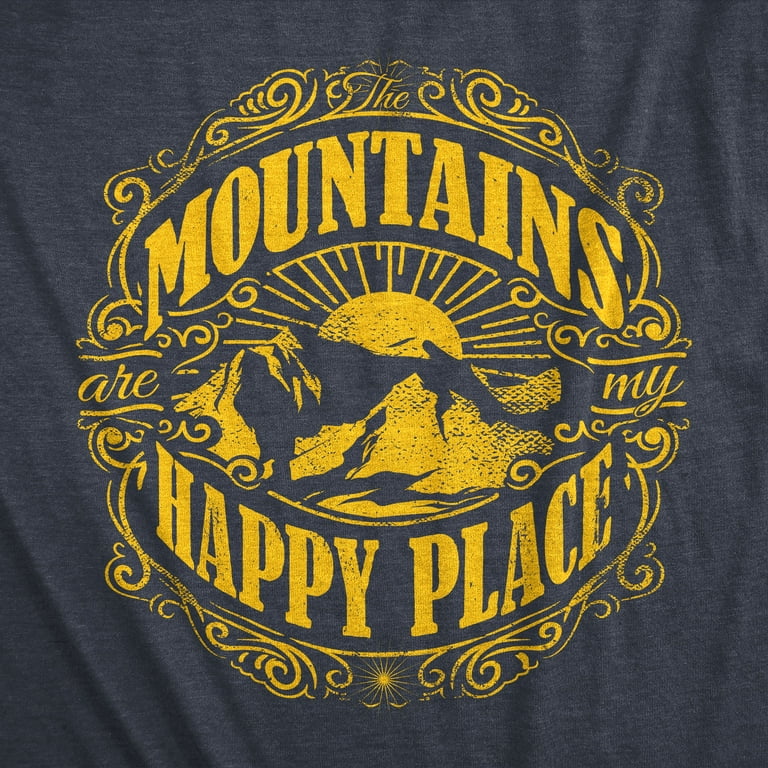 Mens Mountains Are My Happy Place Cool Vintage Rockies Outdoor