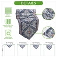 thumbnail image 5 of Blue Boho Table Runner Linen Burlap Table Runner 90 Inches Long Ethnic Geometric Middle Century Art Dresser Scarves for Kitchen Island Coffee Dining Room Party Wedding Banquet Holiday Decor 13"x90", 5 of 8
