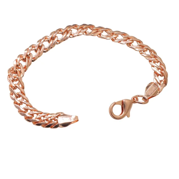 Pure Solid Copper Bracelet - Cuban Chain Cube Link Rider Bracelet Arthritis