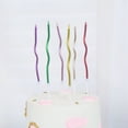 thumbnail image 2 of Pastel de cumpleaños curvado con velas 12 velas de cumpleaños metálicas retorcidas Velas de pastel en espiral Velas de pastel metálicas Velas de pastel largas y delgadas con soportes para decoraciones, 2 of 5