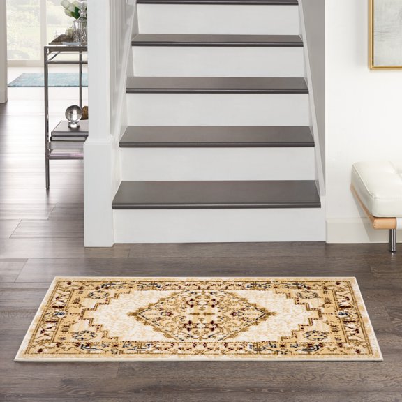 Nourison Grafix Vintage Cream Multicolor 2' x 4' Area Rug (2x4)