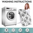 thumbnail image 6 of Wearable Oversized Blanket,White Floral Skull Pattern Wearable Blanket Hoodie for Adults,Cozy Hooded Blankets with Super Pockets,Super Warm Fuzzy Pullover for Women & Men, 6 of 6