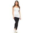 thumbnail image 6 of Women's Long Camisole Spaghetti Strap Seamless Tank Top, White, 6 of 7