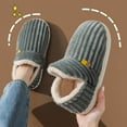 thumbnail image 2 of Fashionable Women's Slippers Comfortable Indoor Outdoor Footwear for Autumn Winter Thickened Solid Color Couple Style Shoes, 2 of 9